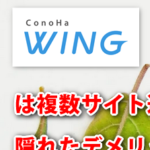 Conoha Wingは複数サイト運営向き？デメリットも注意！